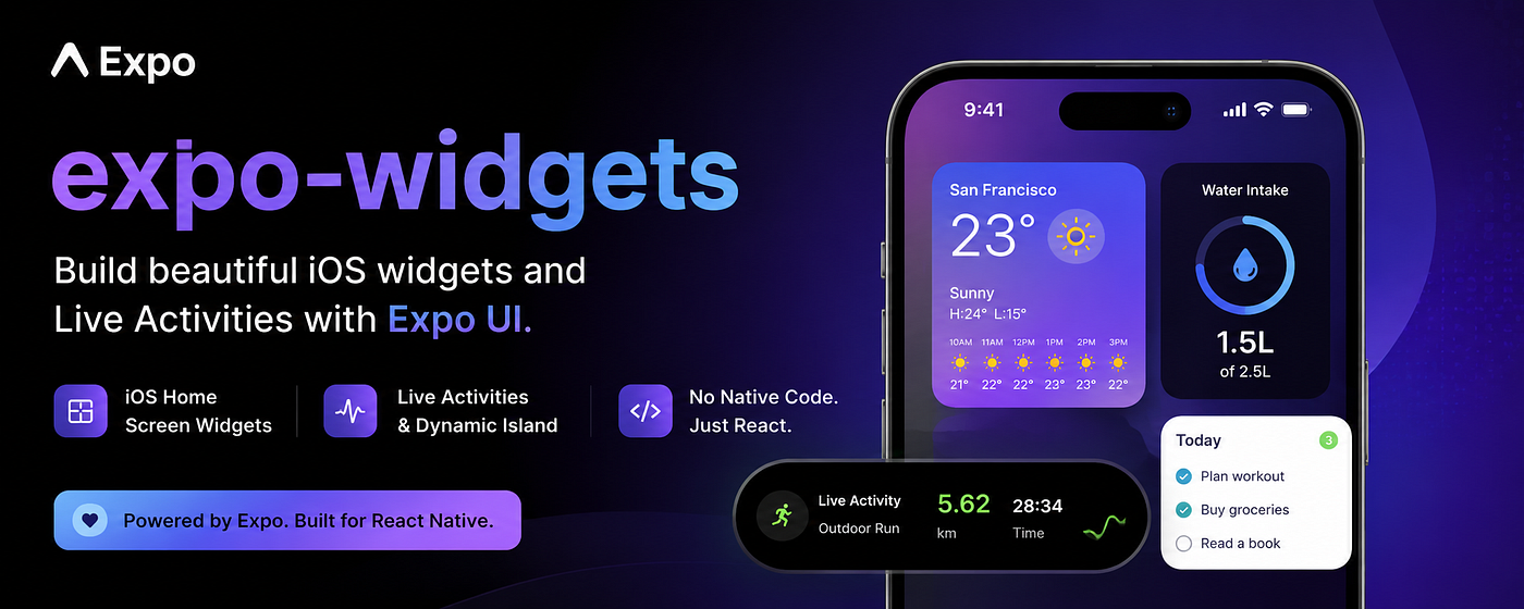 Expo Widgets: Building iOS Widgets & Live Activities