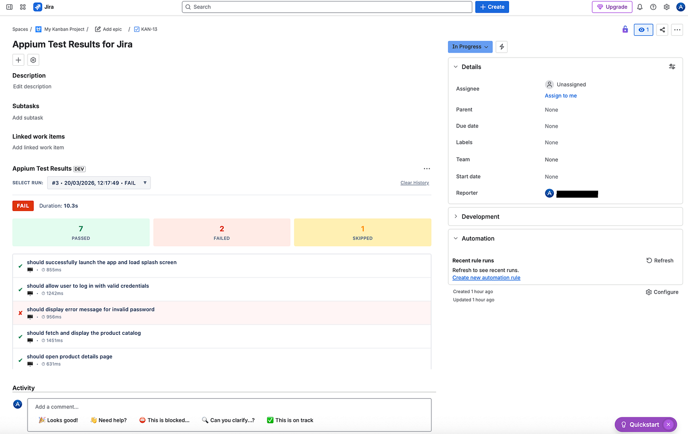 Bridging the Gap Between Appium and Jira: A Native Approach Using Atlassian Forge