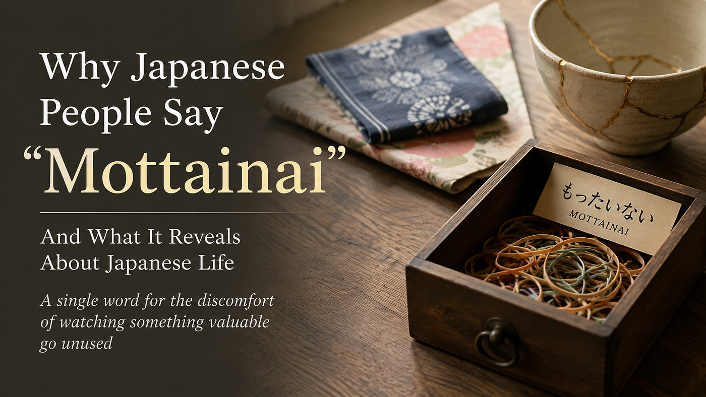 Why Japanese People Say “Mottainai” — And What It Reveals About Japanese Life