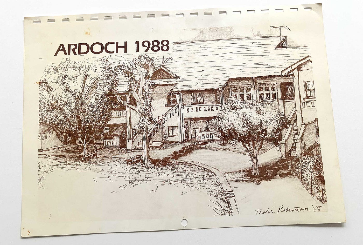 The Ardoch wall calendar from 1988. Image copyright Jesse Karjalainen.