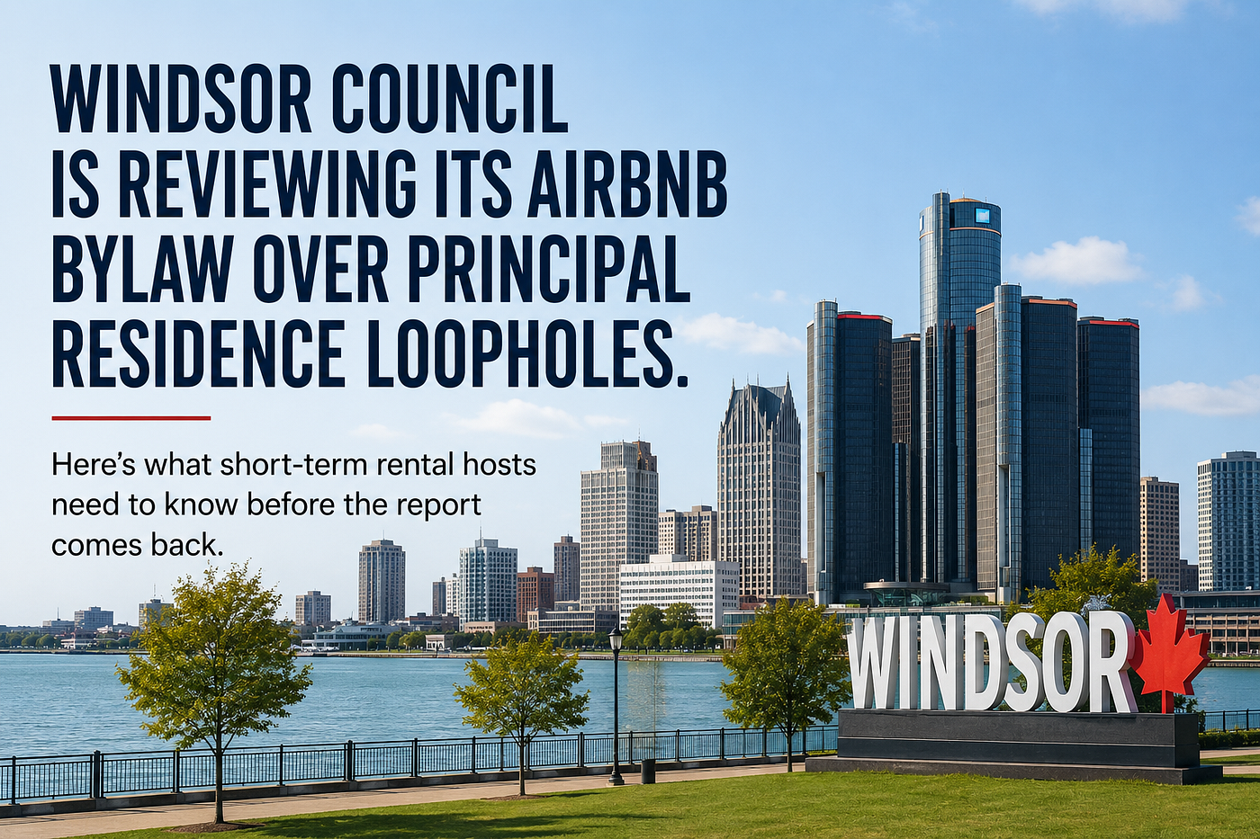 Windsor Wants to Close the Loopholes in Its Airbnb Rules. Here’s What’s on the Table