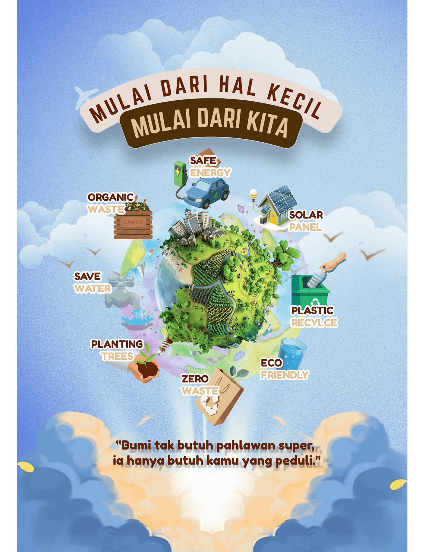 Seni Mengajak Tanpa Menggurui: Bedah Desain Poster “Mulai dari Kita”
