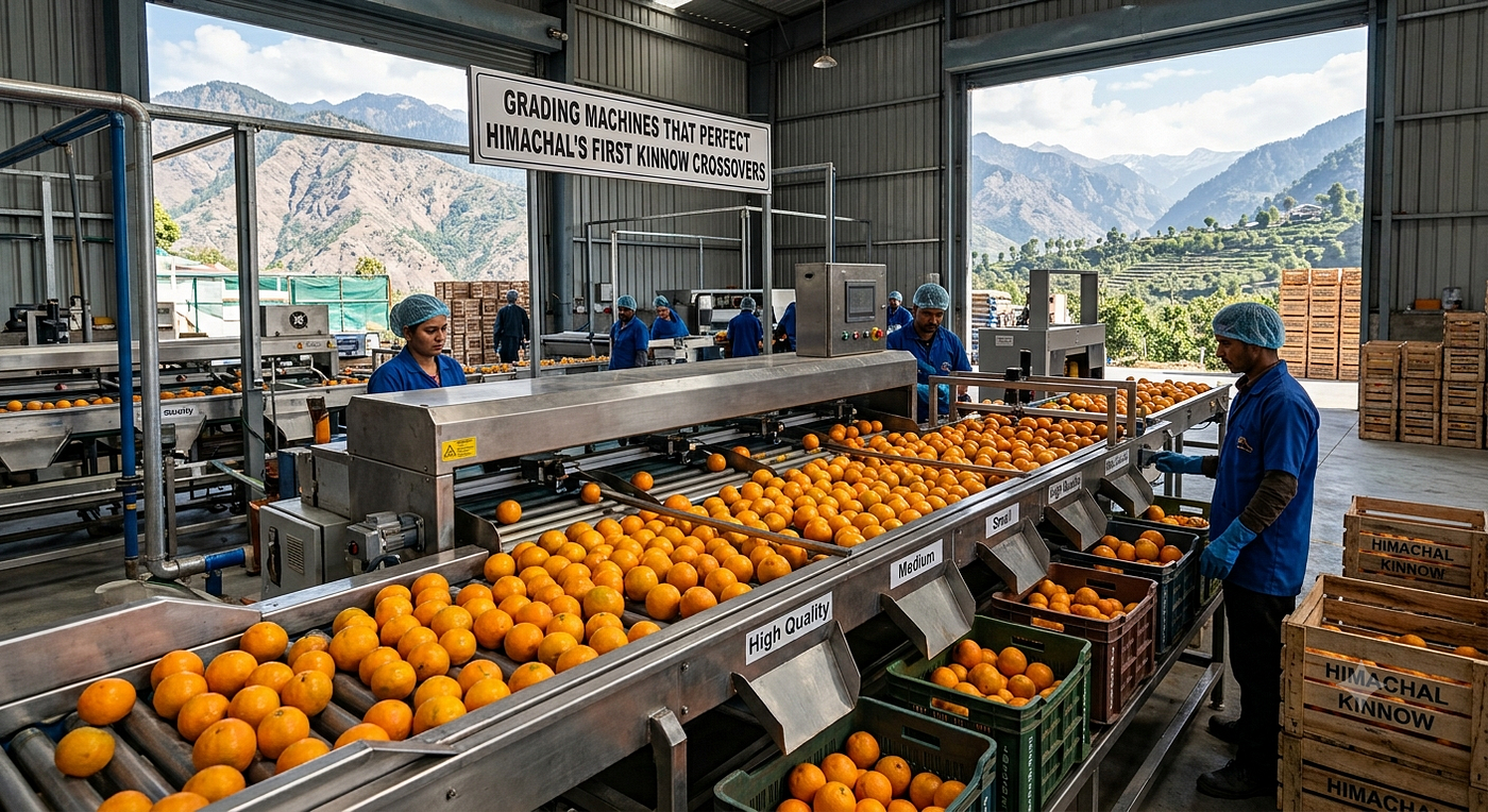 Grading Machines That Perfect Himachal’s First Kinnow Crossovers