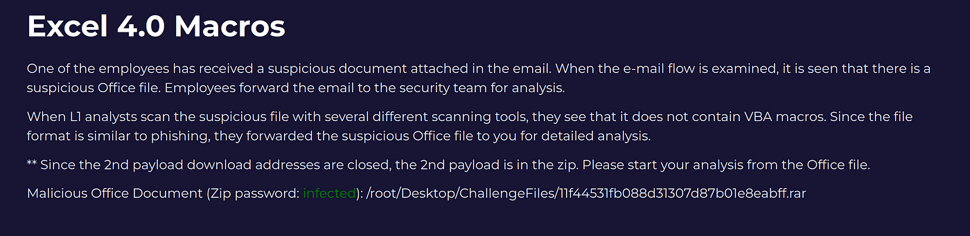 LetsDefend — Excel 4.0 Macros (XLM)