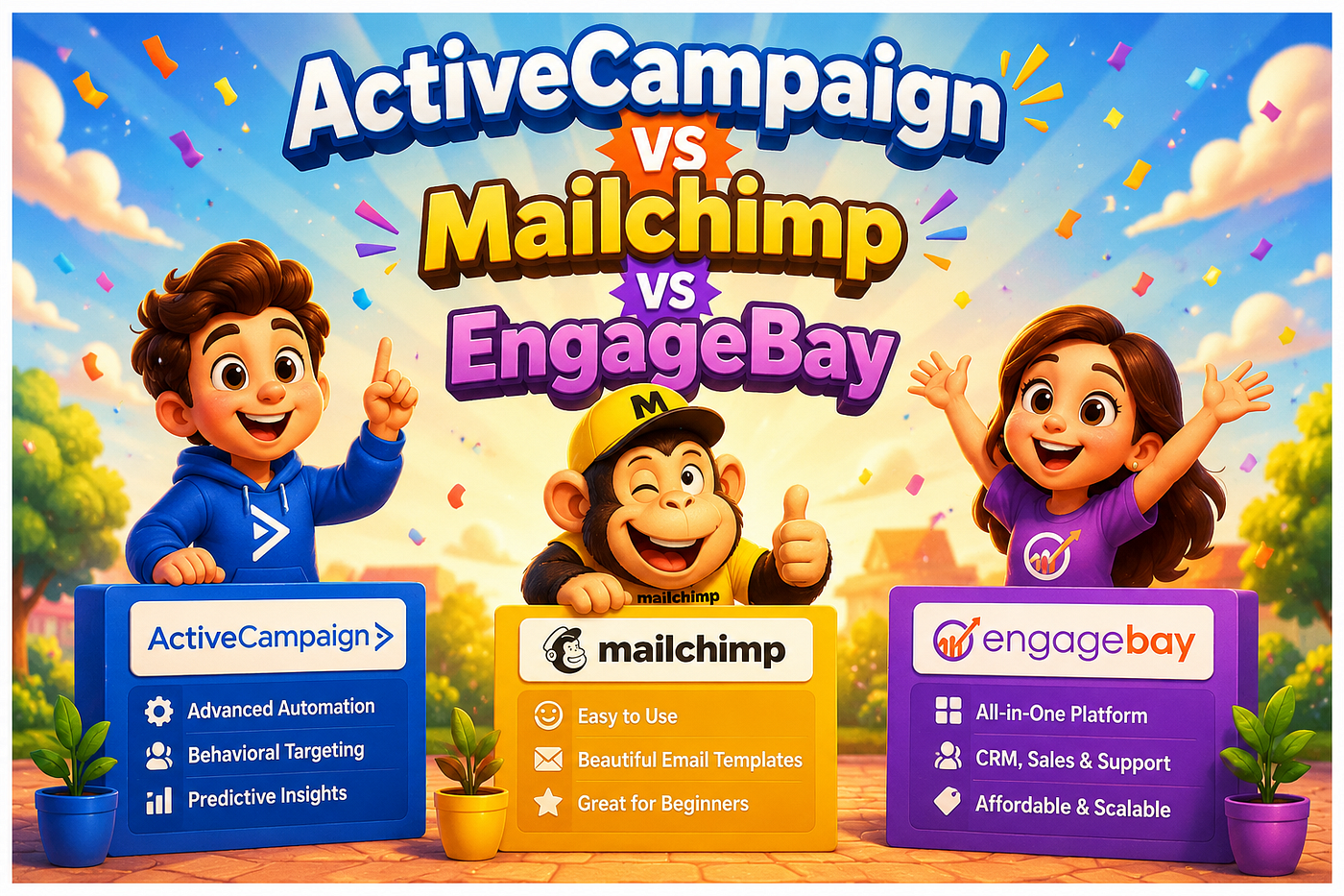 ActiveCampaign vs Mailchimp vs EngageBay