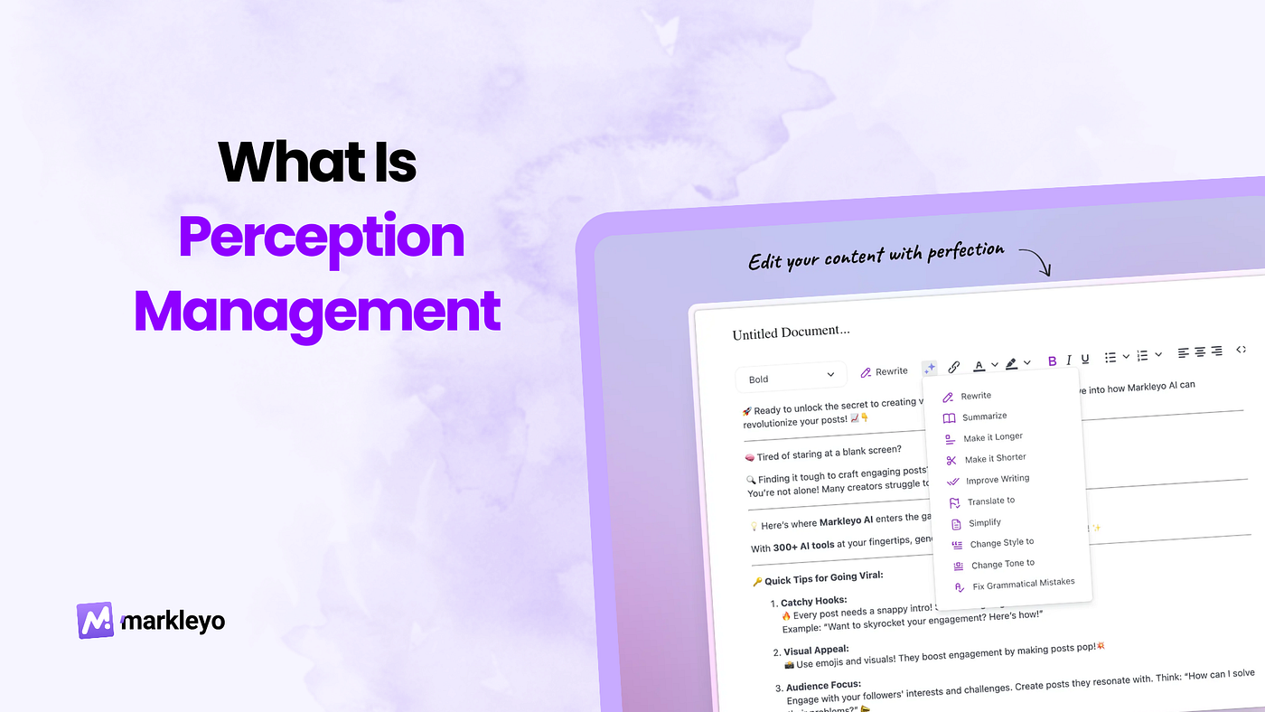 What Is Perception Management and Why It Matters