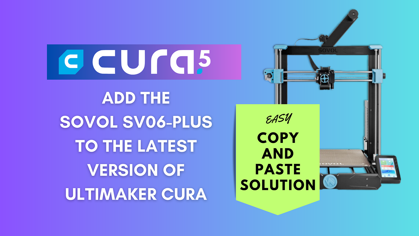 Add Sovol SV06-Plus to the Latest Cura Software | by ryan jones | Jun, 2023  | Medium