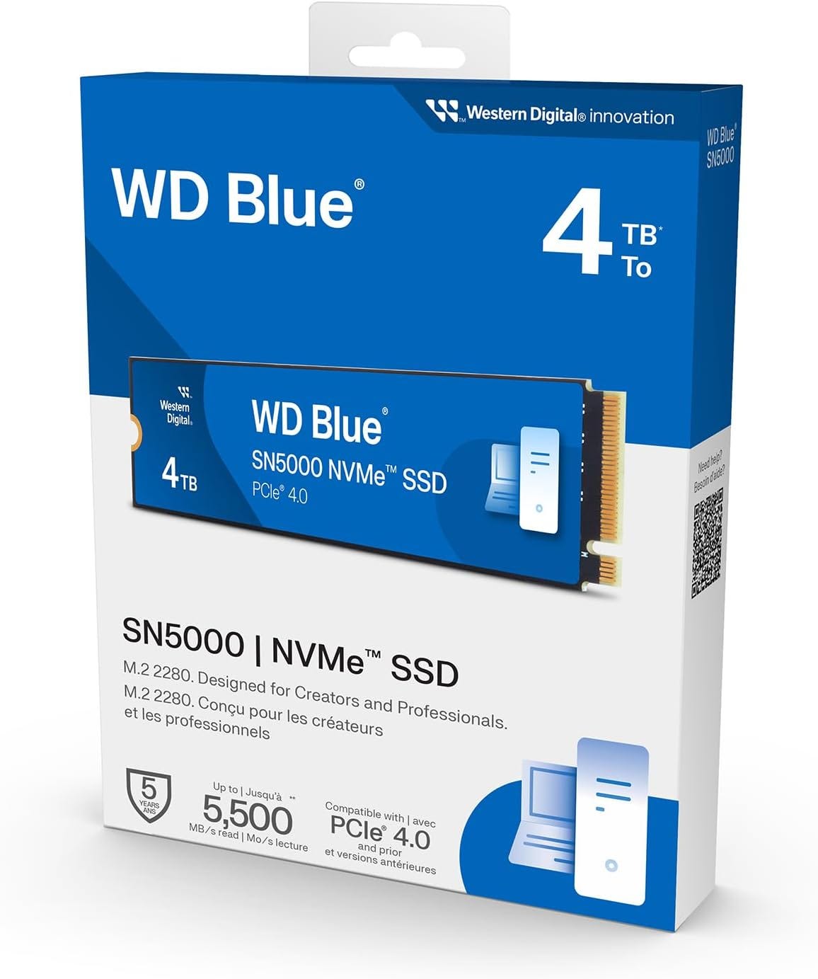新品未開封 WD Blue 4TB SN5000 SSD WDS400T4B0E Amazon.com