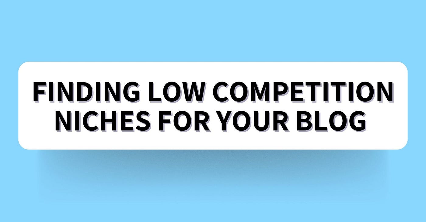 Low Competition Niches For Blogging In 2023, by Ron'dre Silk