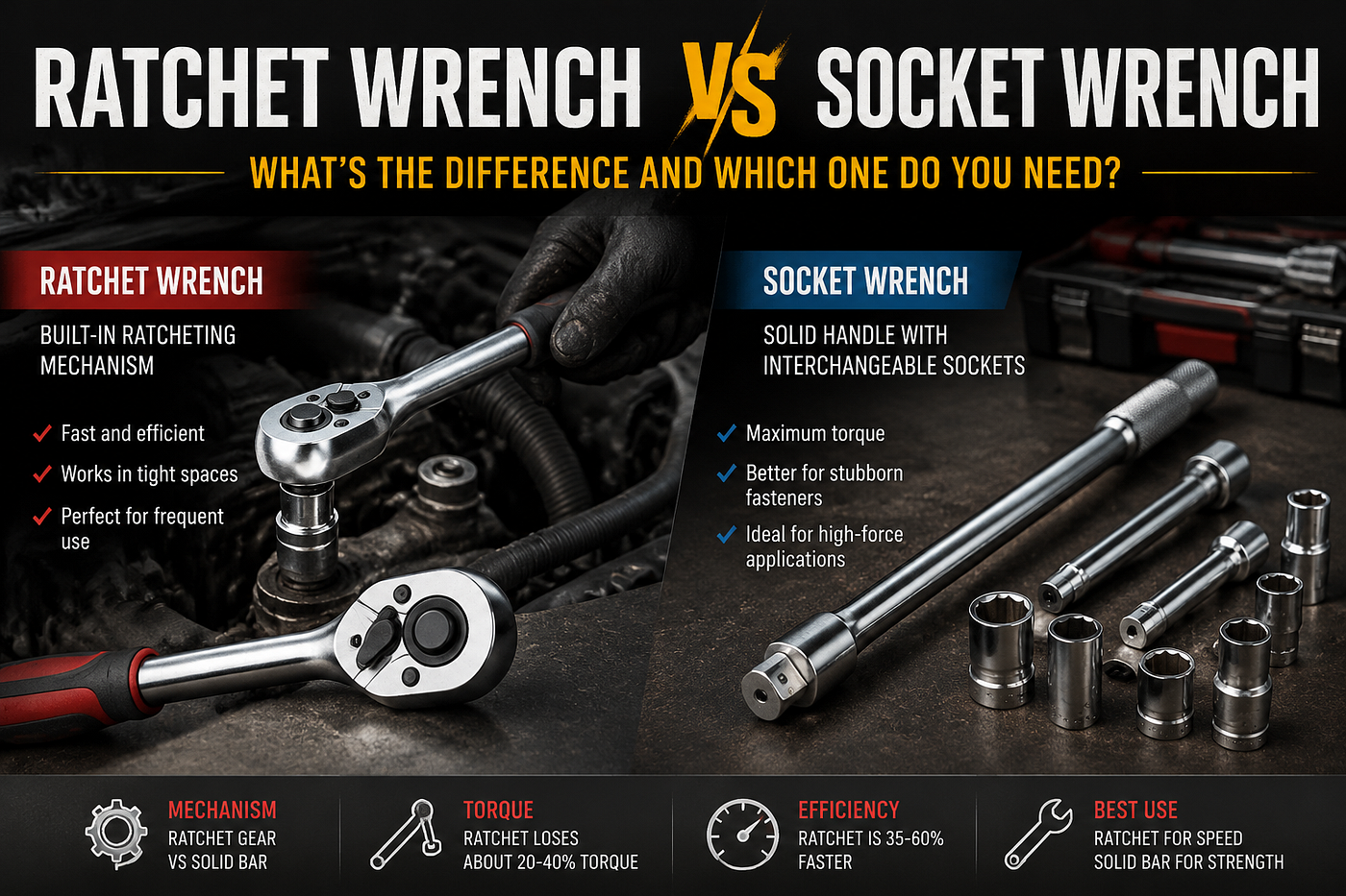 Ratchet Wrench vs Socket Wrench: What’s the Difference and Which One Do You Actually Need?