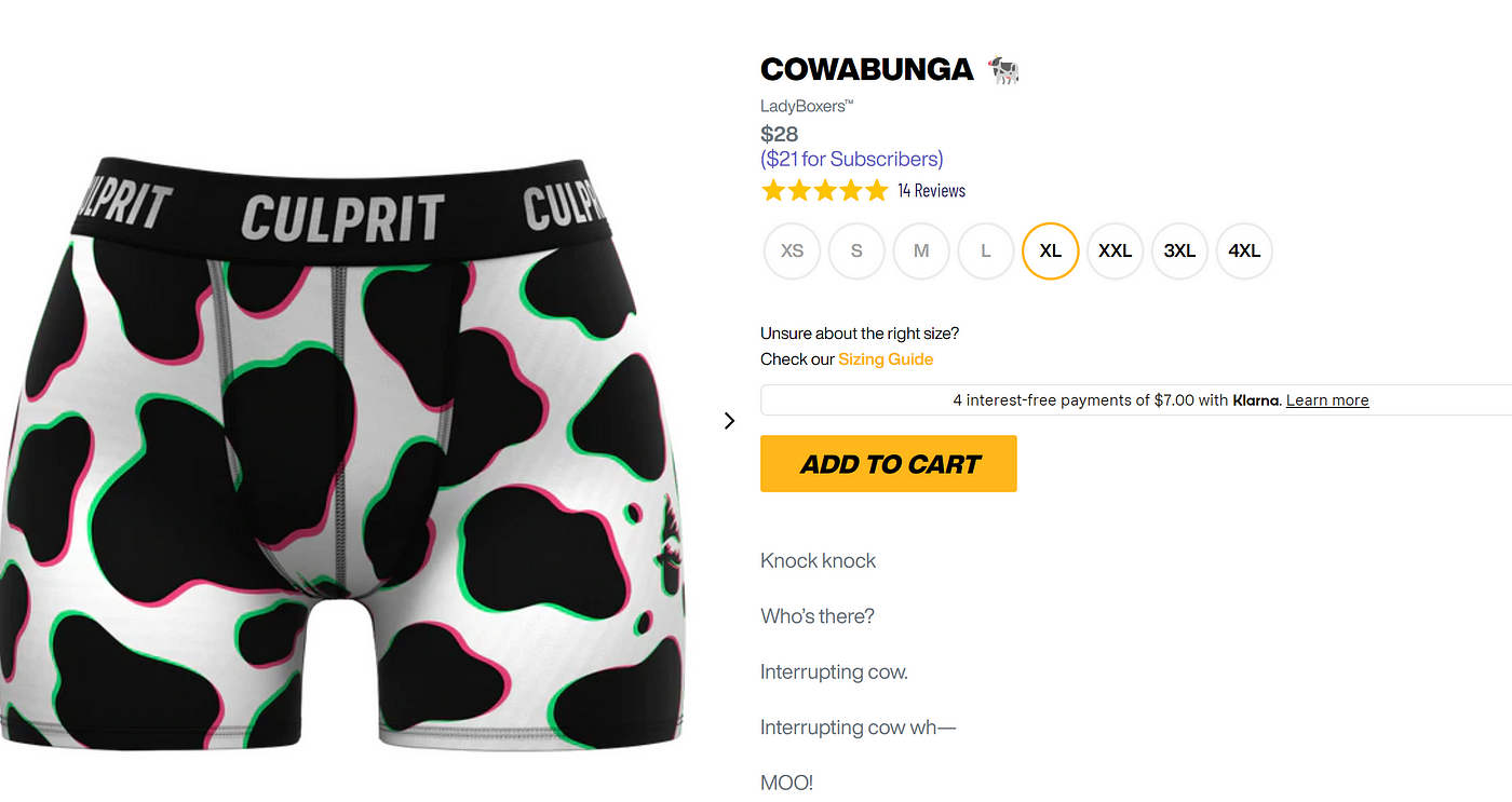 So I went to buy some underwear… a UX story