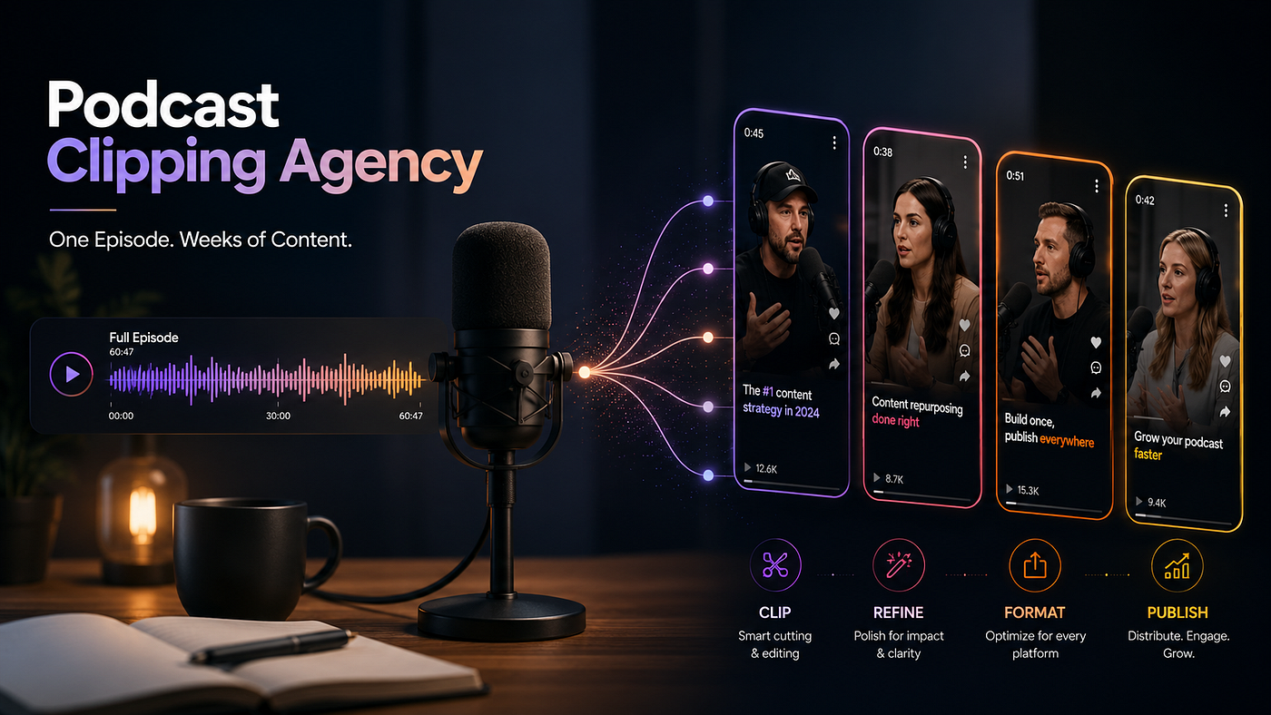 Why a Podcast Clipping Agency Turns One Episode Into Weeks of Content