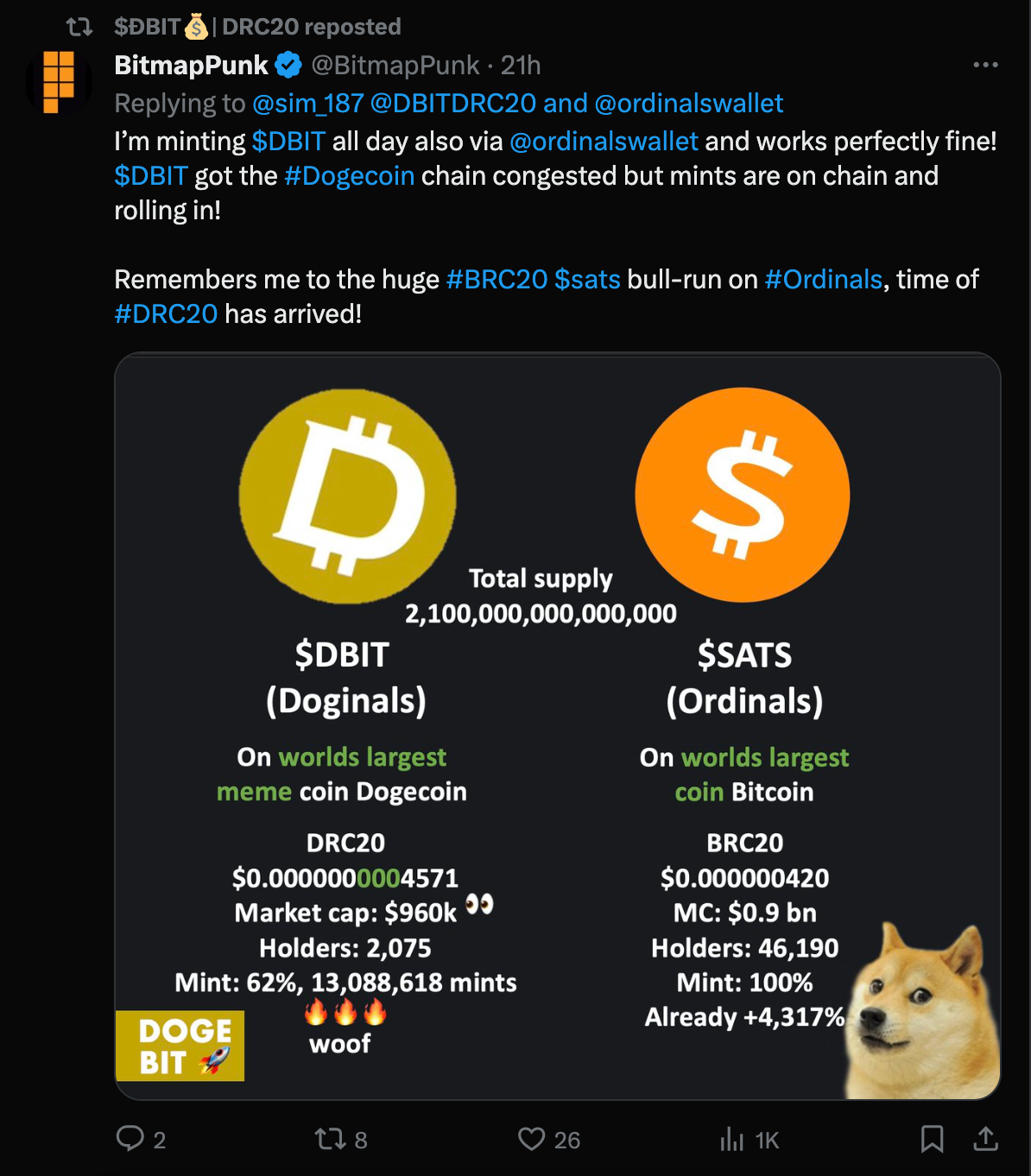 Is $DBIT the $SATS of $Dogecoin?. A digital scratch-off ticket that could…  | by Old School Crypto | Medium