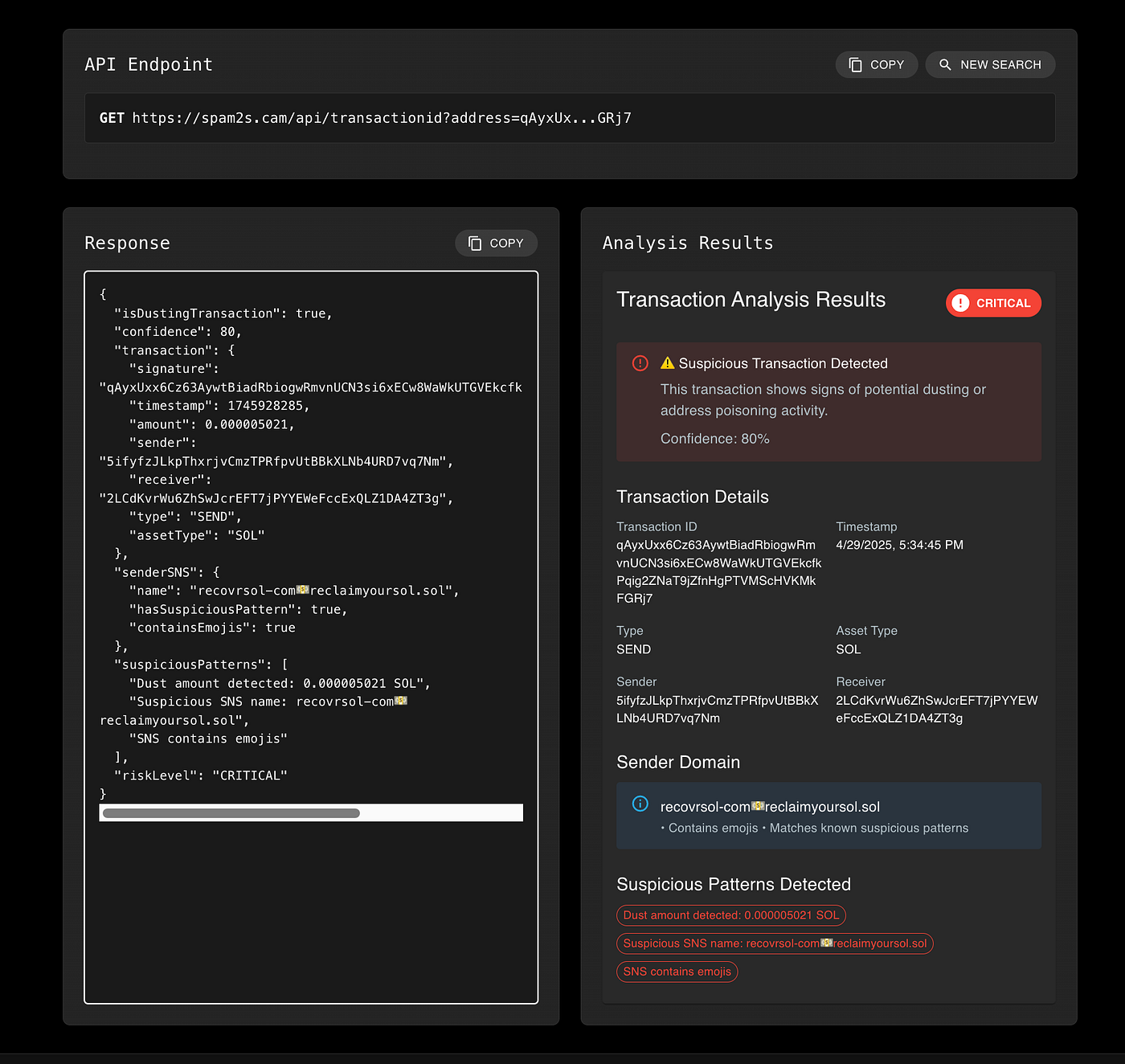 Spam to Scams: Dirty Dev Tricks with Dusting & Address Poisoning on Solana  | by Rahulol | Medium