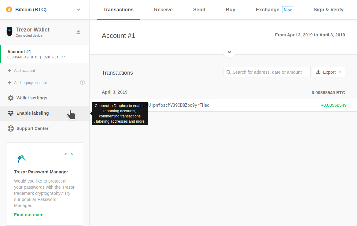 FeatureFriday — Labeling in Trezor Wallet | by SatoshiLabs | Trezor Blog