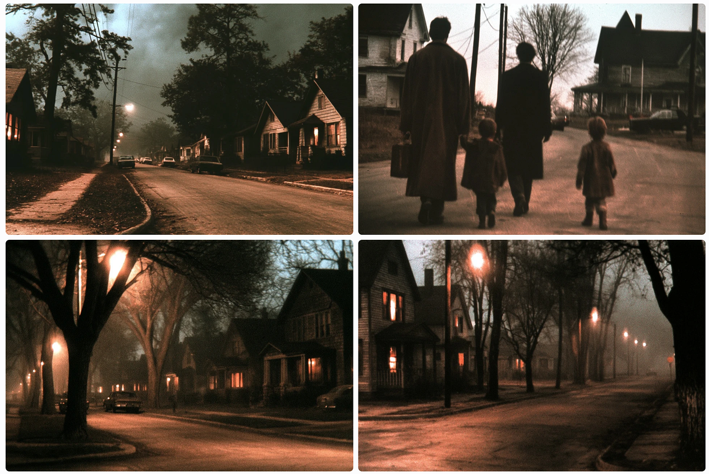 a paranormal image grid made with SREF ID: 2079493072 — created by the author in the Midjourney v8.2 preview