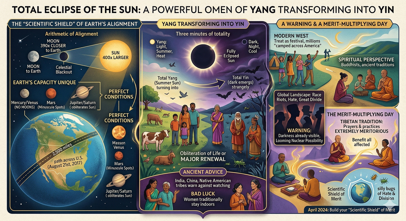 Total Eclipse of the Sun: A Powerful Omen of Yang Transforming into Yin