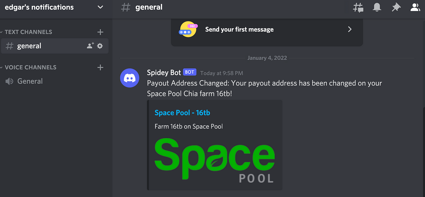 Enabling health notifications on Discord for your Chia Farm in