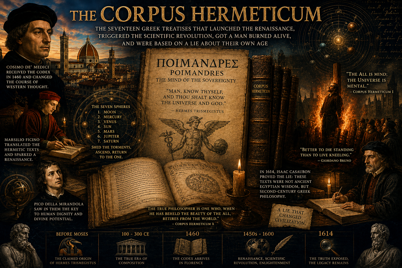 THE CORPUS HERMETICUM: The Forgery That Launched the Renaissance and Burned a Man Alive