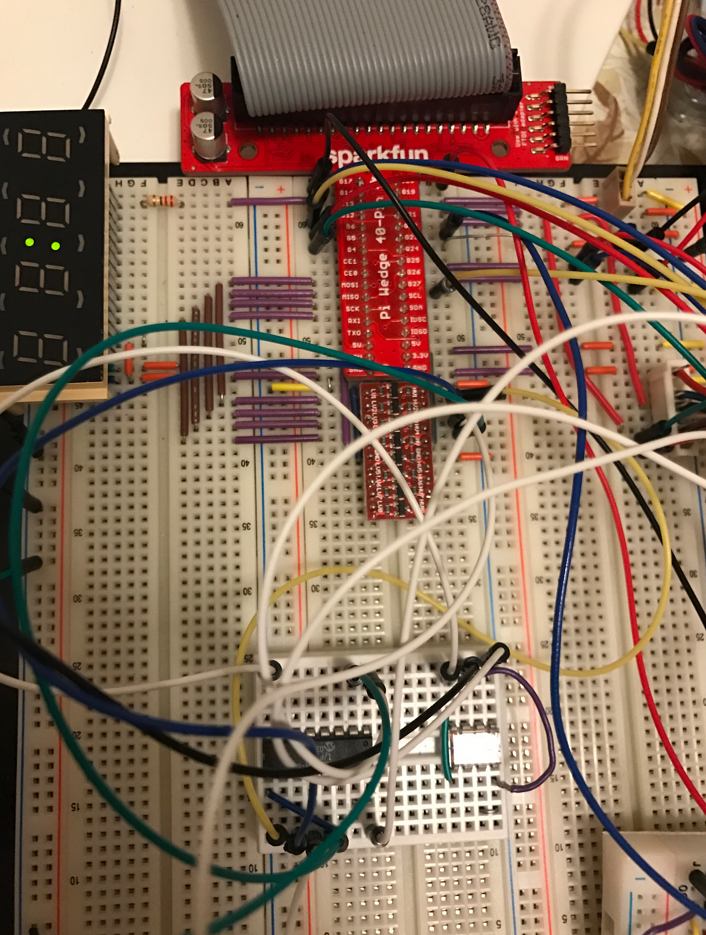 Upgrading to a giant breadboard for Raspberry Pi GPIO peripherals, by R.  X. Seger