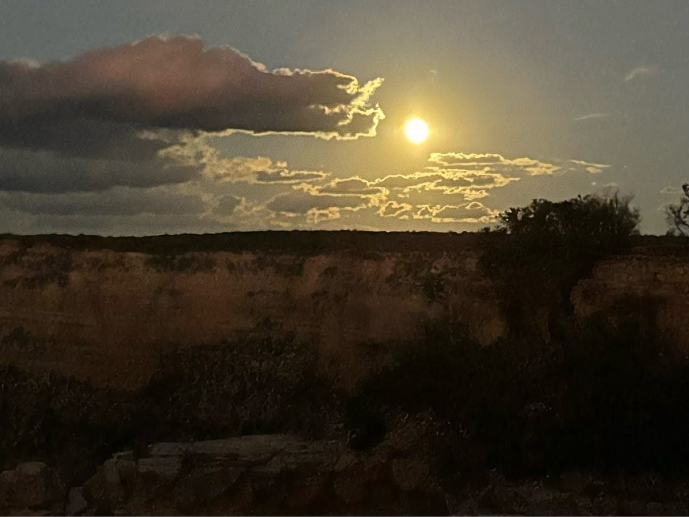 A different view of the moon rise…