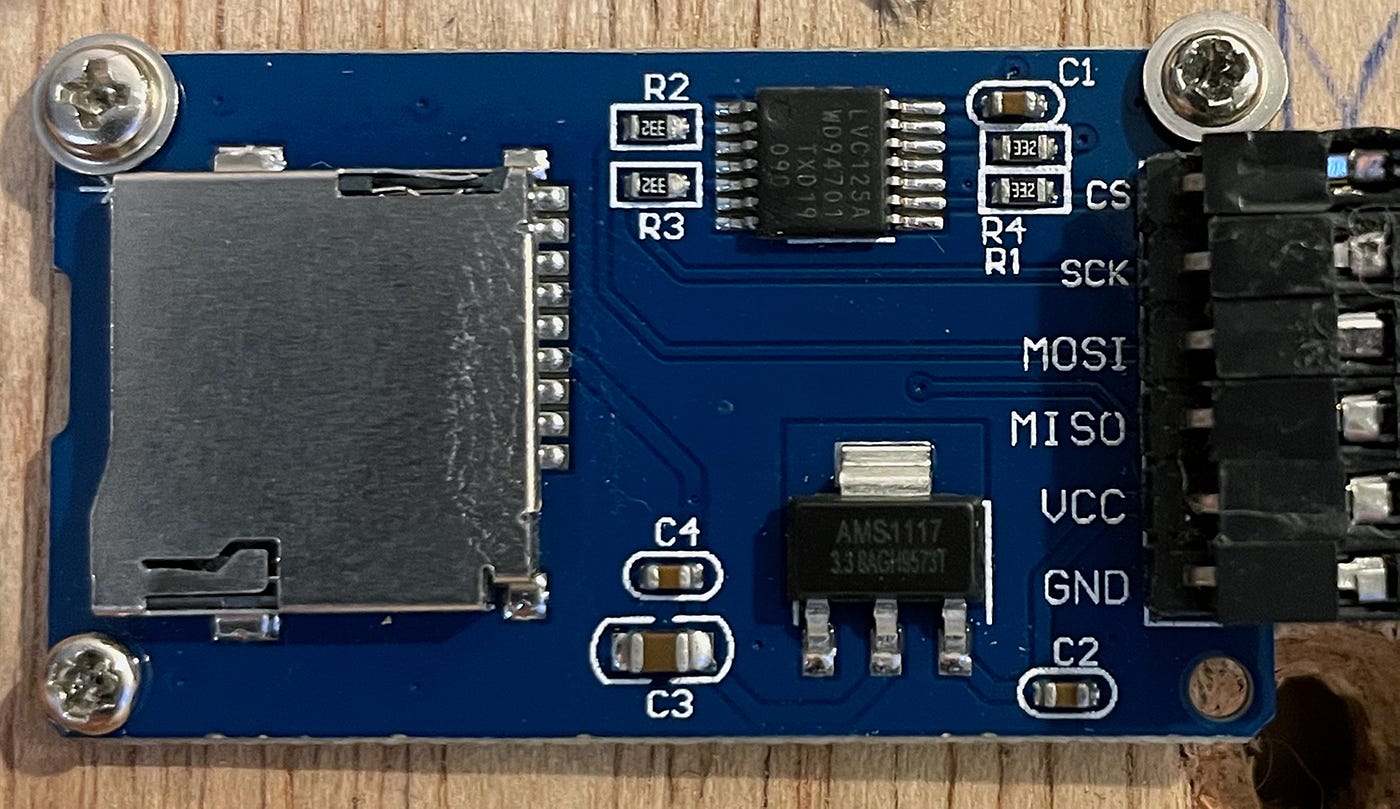 Micro SD Card Adapter D1 Mini Shield, 3.3V SD Card Module with SPI