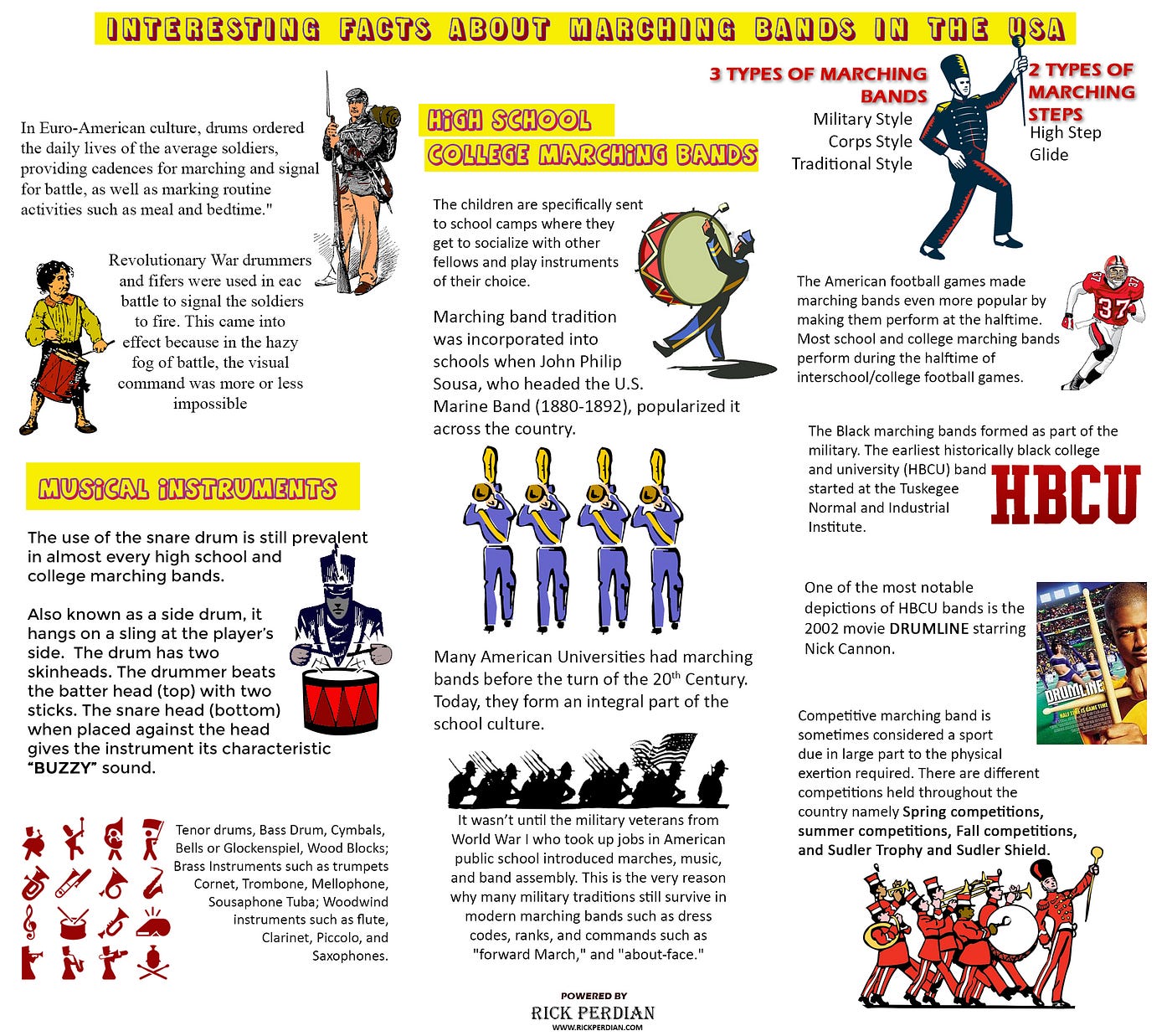 Marching Band Instruments Names