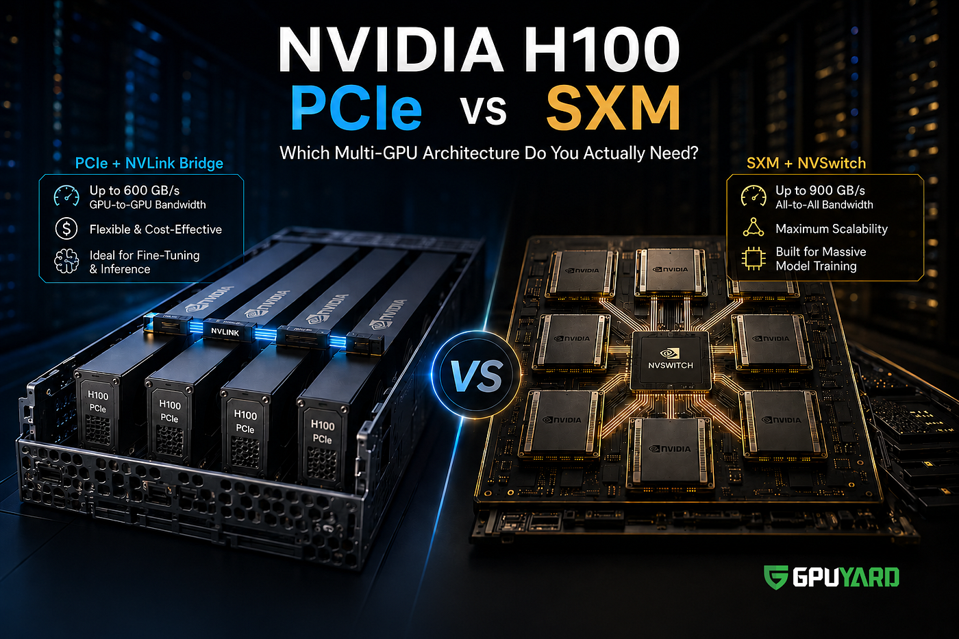 NVIDIA H100 PCIe vs SXM: Which AI GPU Server Do You Need?