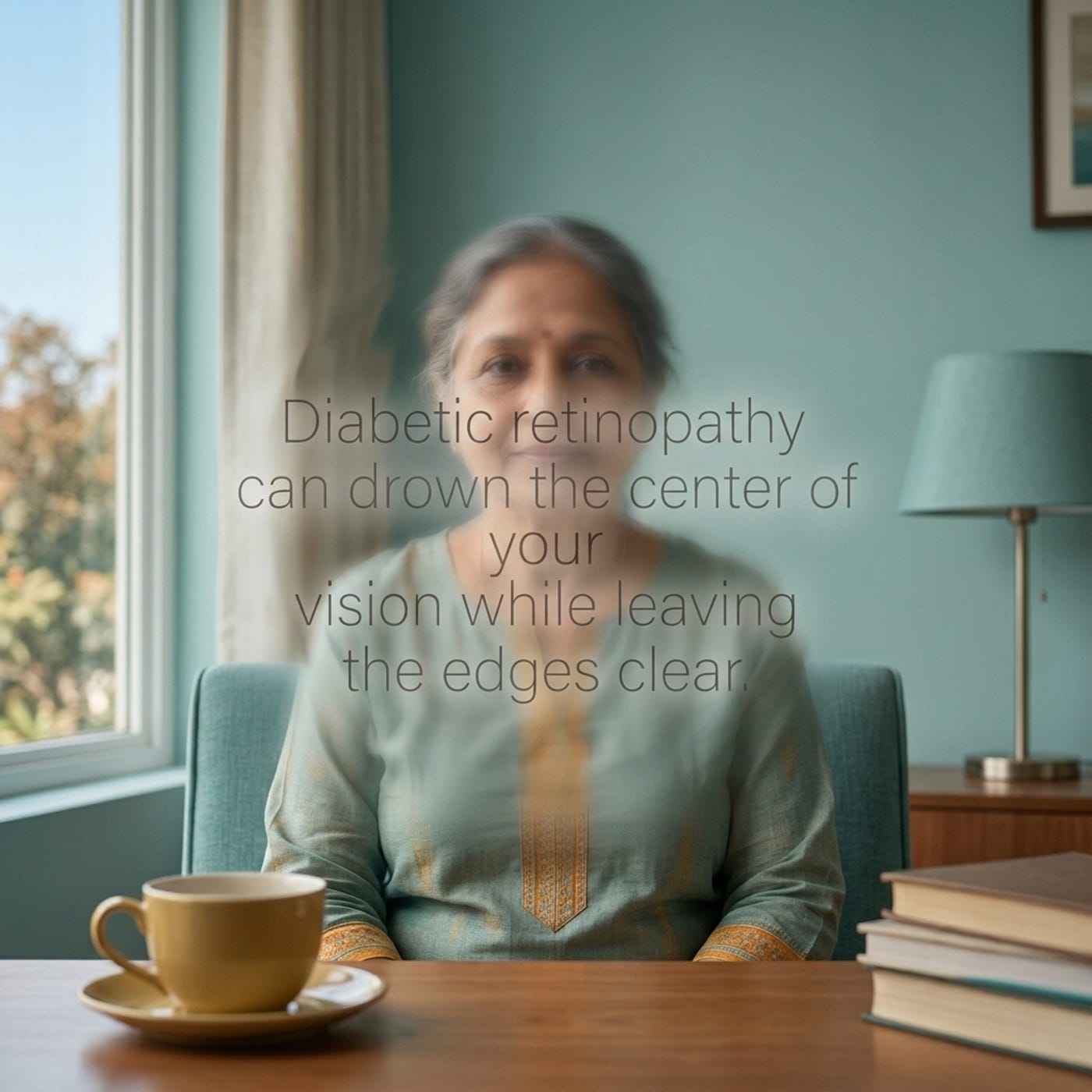 Diabetic Retinopathy Drowns the Spot That Reads Faces