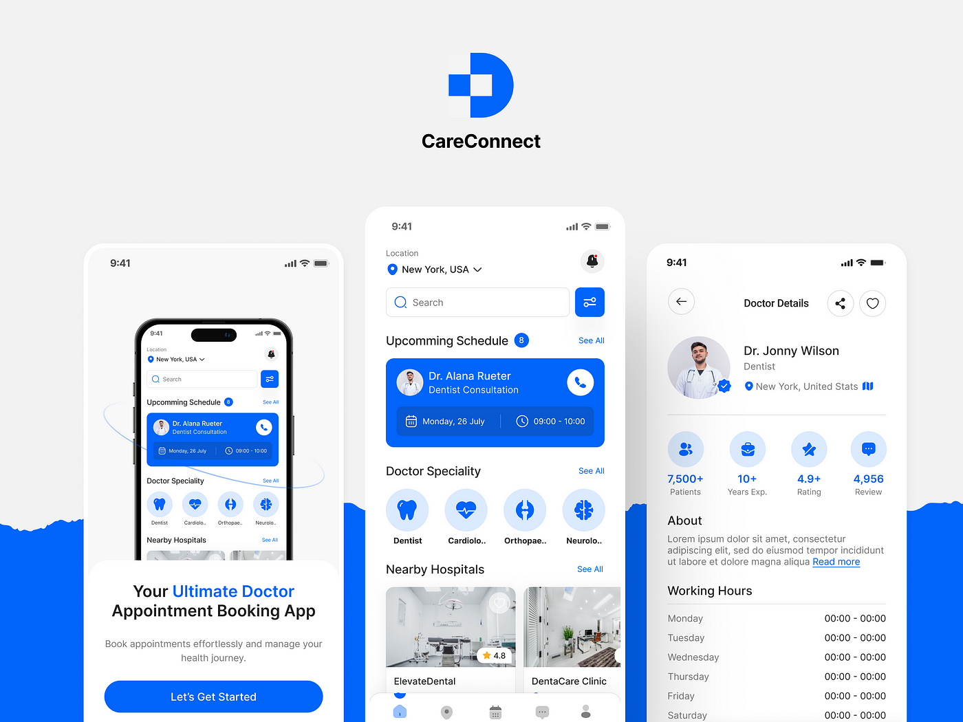 Doctor Appointment & Consultation App UI Kit, Case Study