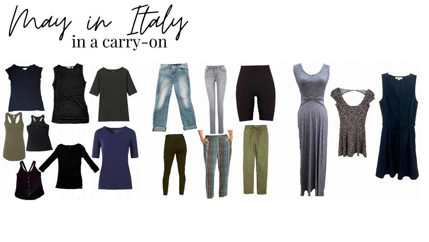 Capsule Wardrobe: 4 Weeks in Italy in a Carry-on | by Karin Wildheart |  Medium