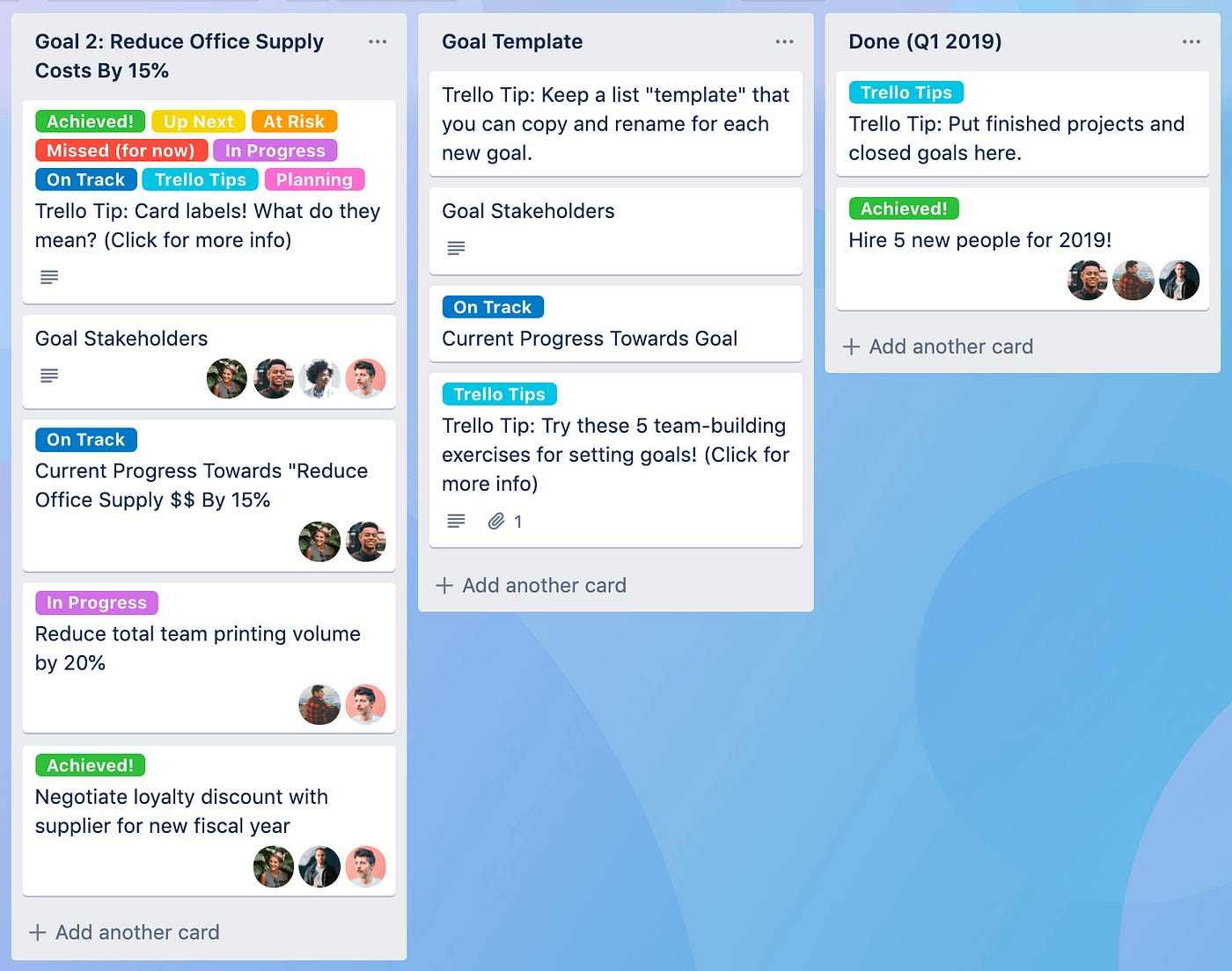 Grid Layout for Trello