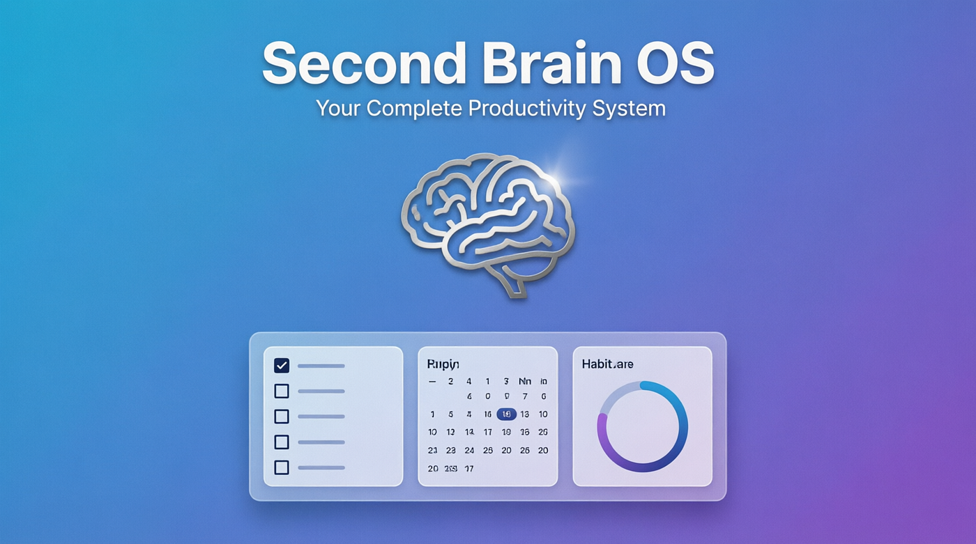 🧠 Second Brain OS : Le Template Notion Ultime pour Organiser Votre Vie et Booster Votre…