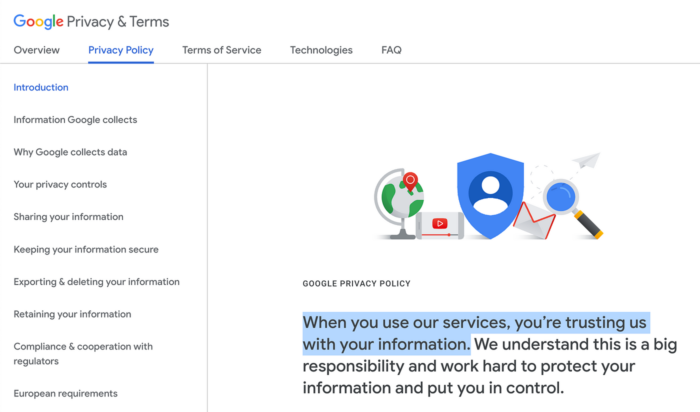 Google Terms of Service – Privacy & Terms – Google