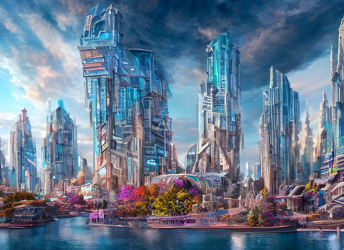 Cyberpunk Cityscape Midjourney Generator  Create Your Own Futuristic –  Socialdraft