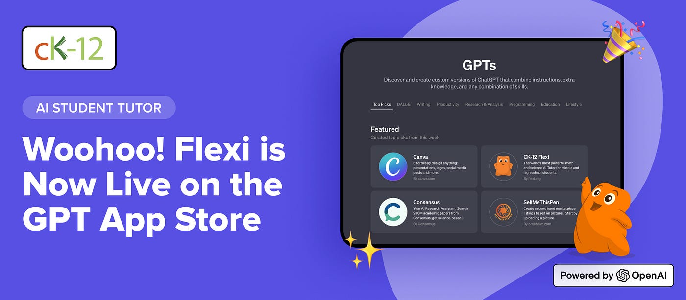 CK-12’s Flexi Is Live on the GPT App Store!