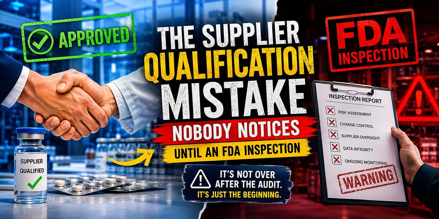 The Supplier Qualification Mistake Nobody Notices Until an FDA Inspection