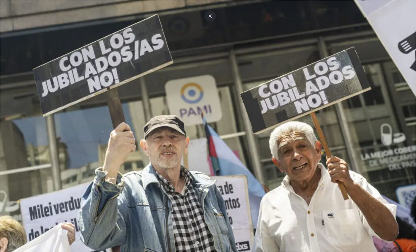 Milei y la quita de medicamentos a los jubilados argentinos