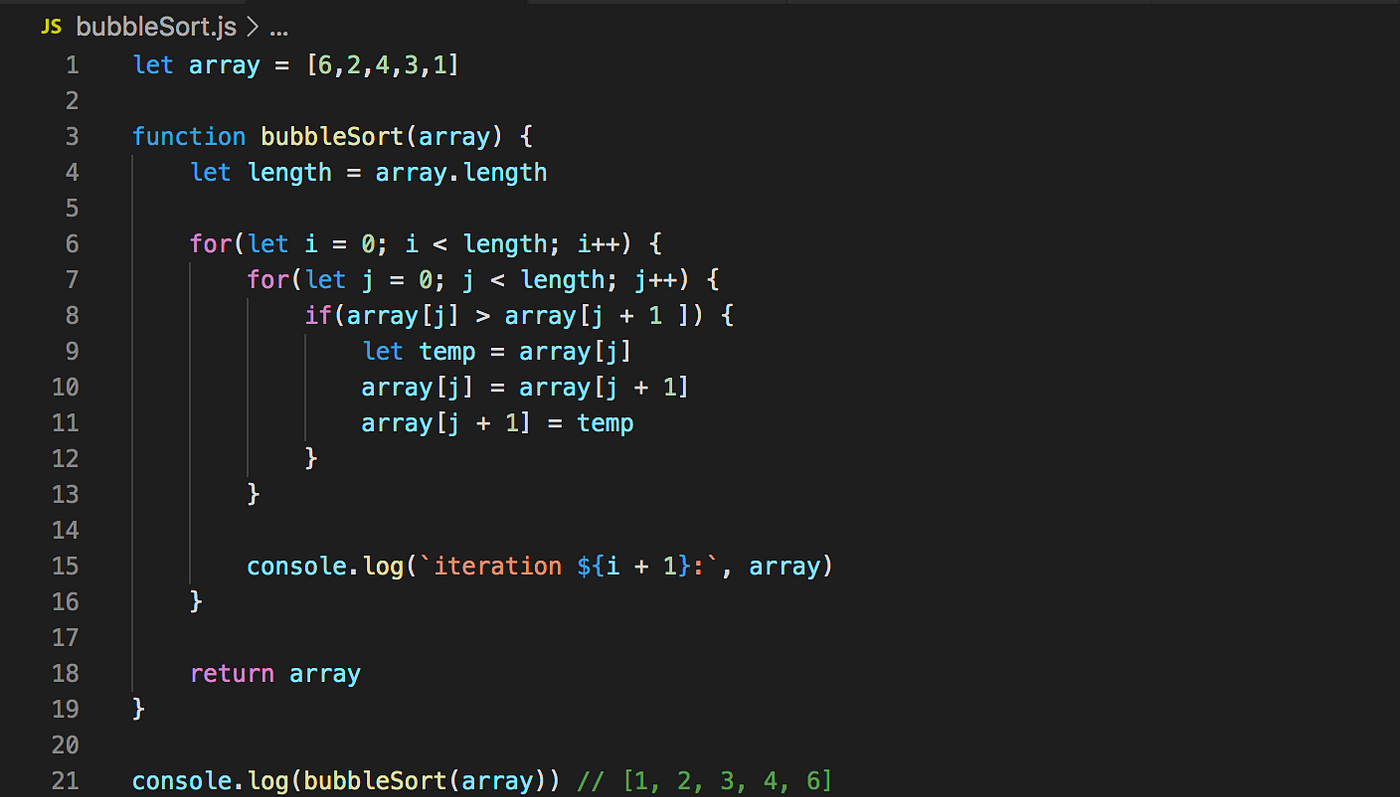 Bubble Sort With JavaScript. What a bubble sorter is and how to