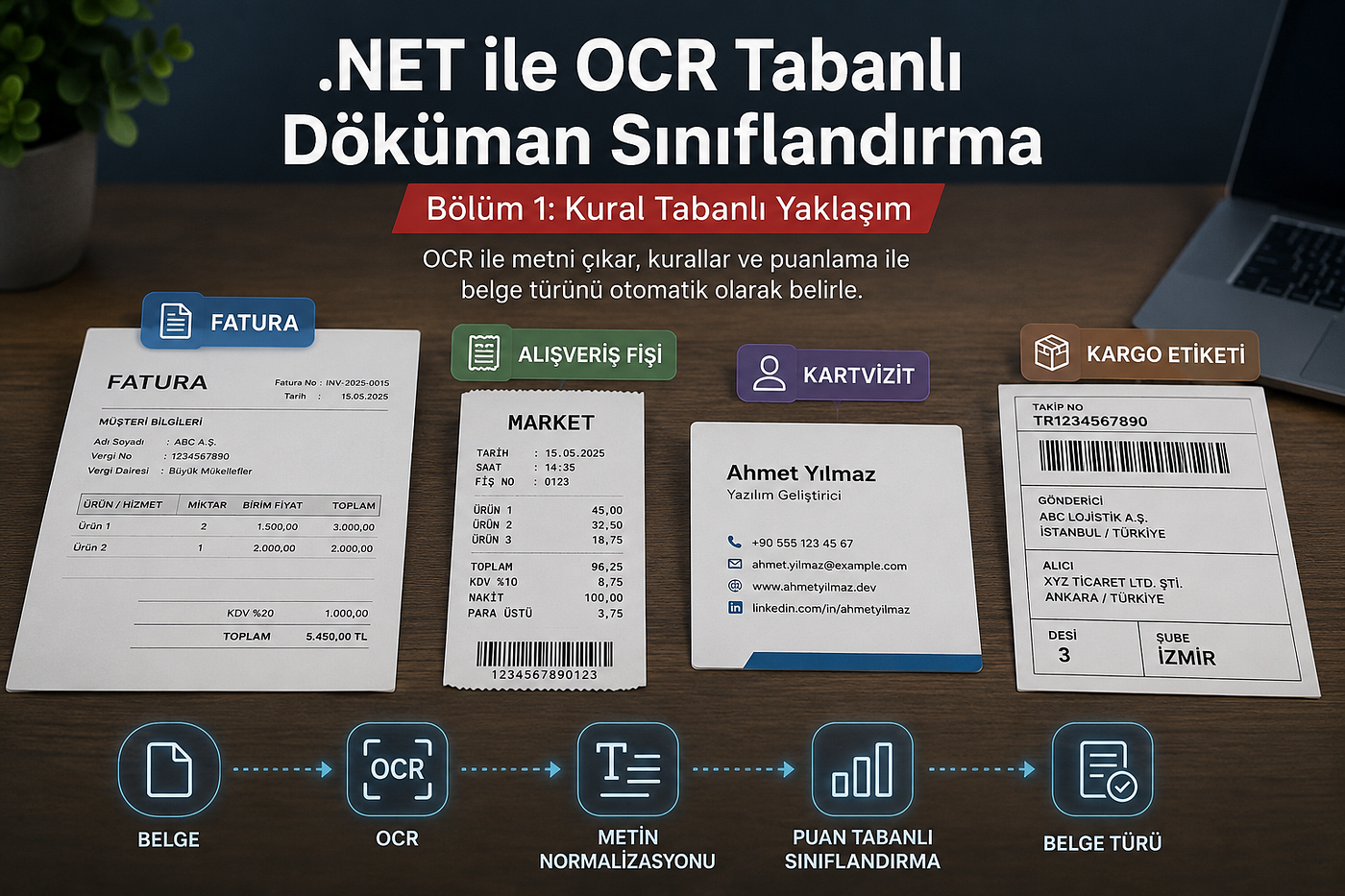 .NET ile OCR Tabanlı Doküman Sınıflandırma — Bölüm 1: Kural Tabanlı Yaklaşım