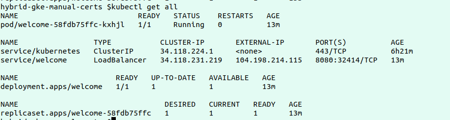 Deploying a sample nodeJS application