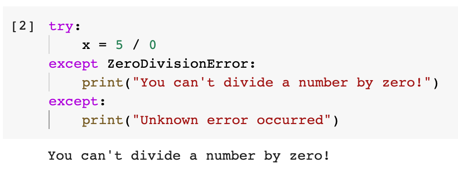 Python 3 Exception, What is python 3 exception?, Errors