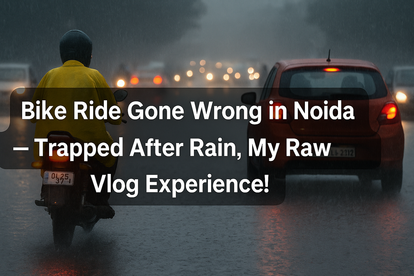 Bike Ride Gone Wrong: Stuck in Noida Traffic After Heavy Rain — My Raw Experience