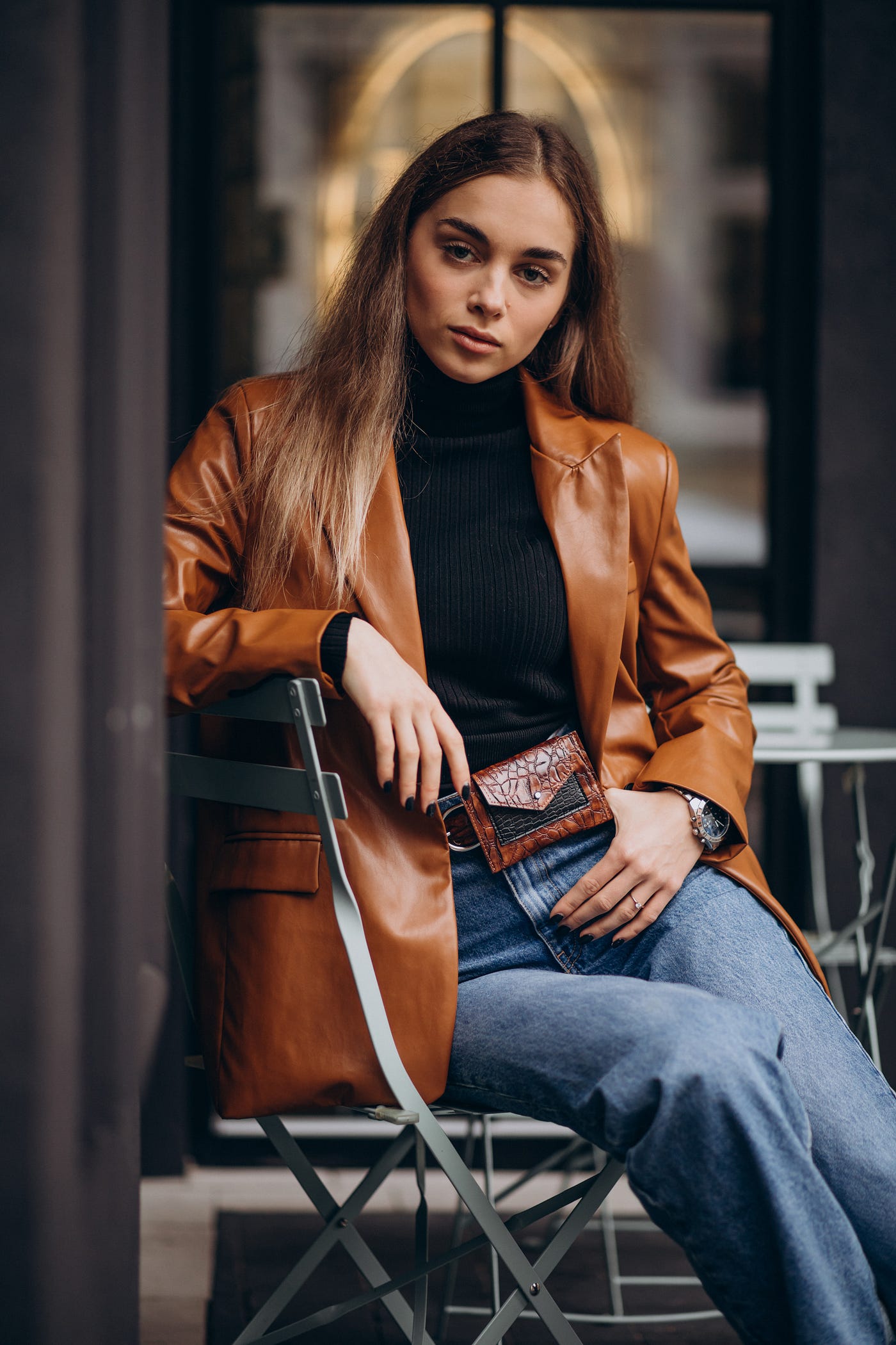 Cognac Leather Jackets: Timeless Elegance Your | Medium by Williamson in Kane | Wardrobe