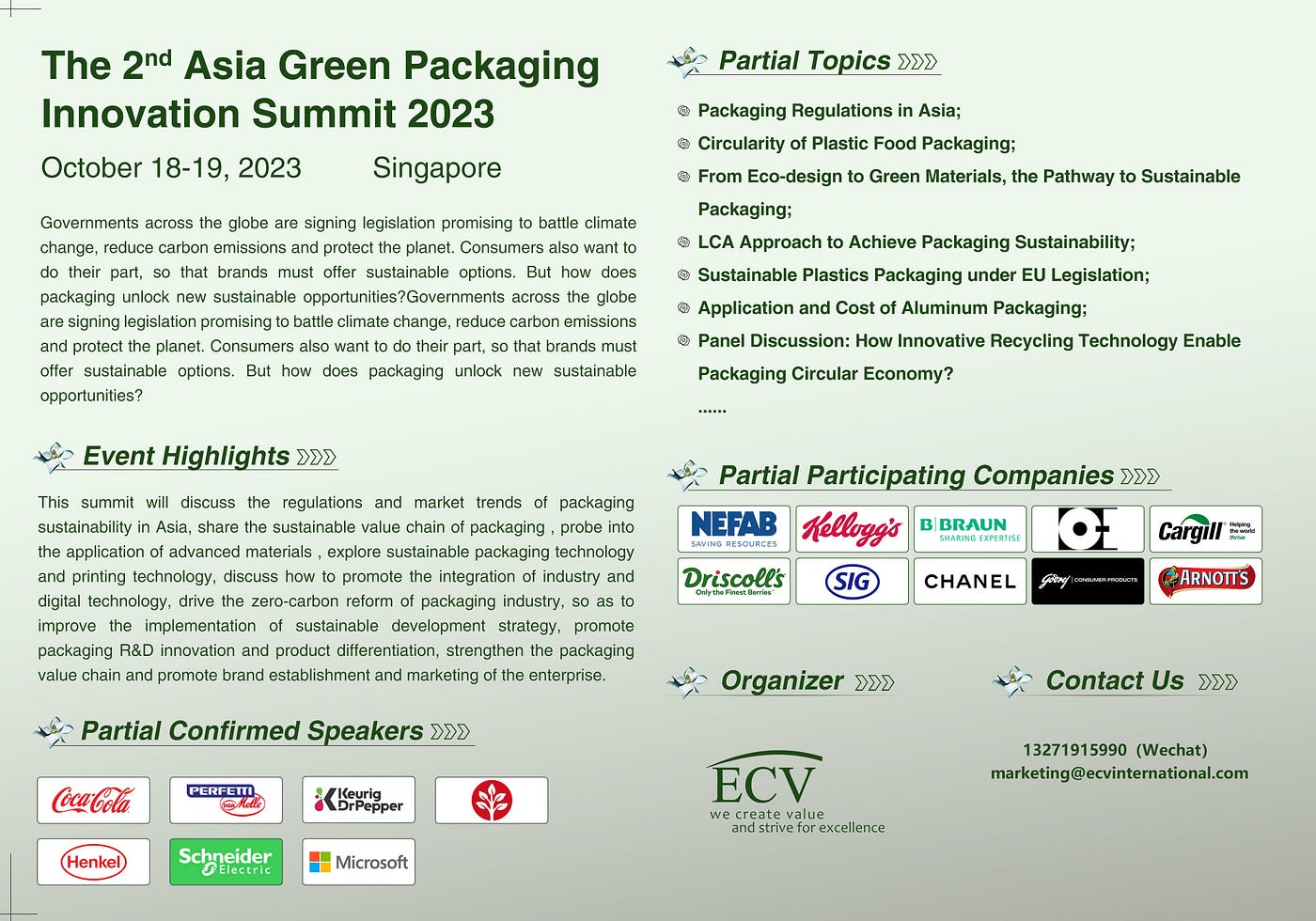 The 2nd Asia Green Packaging Innovation Summit 2023, by Ecvinternational