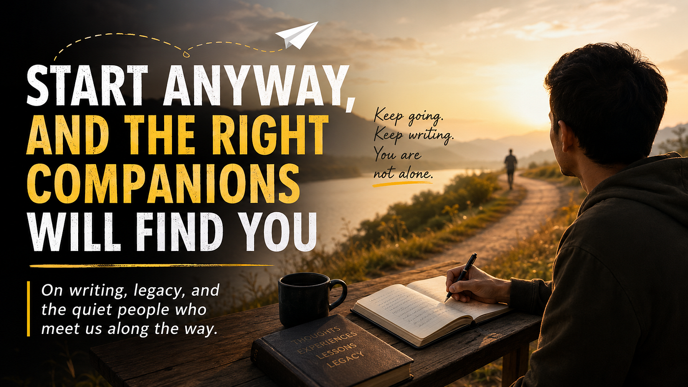 Start Anyway, and the Right Companions Will Find You