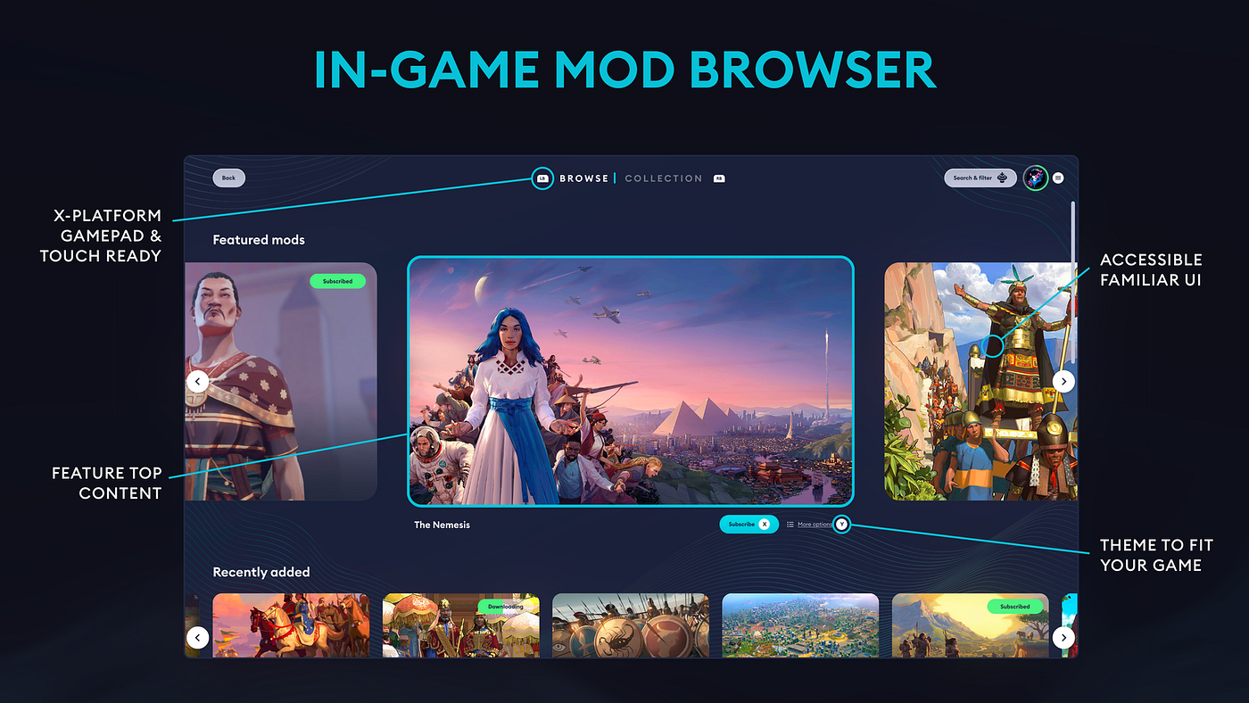 New & popular game mods for Web 