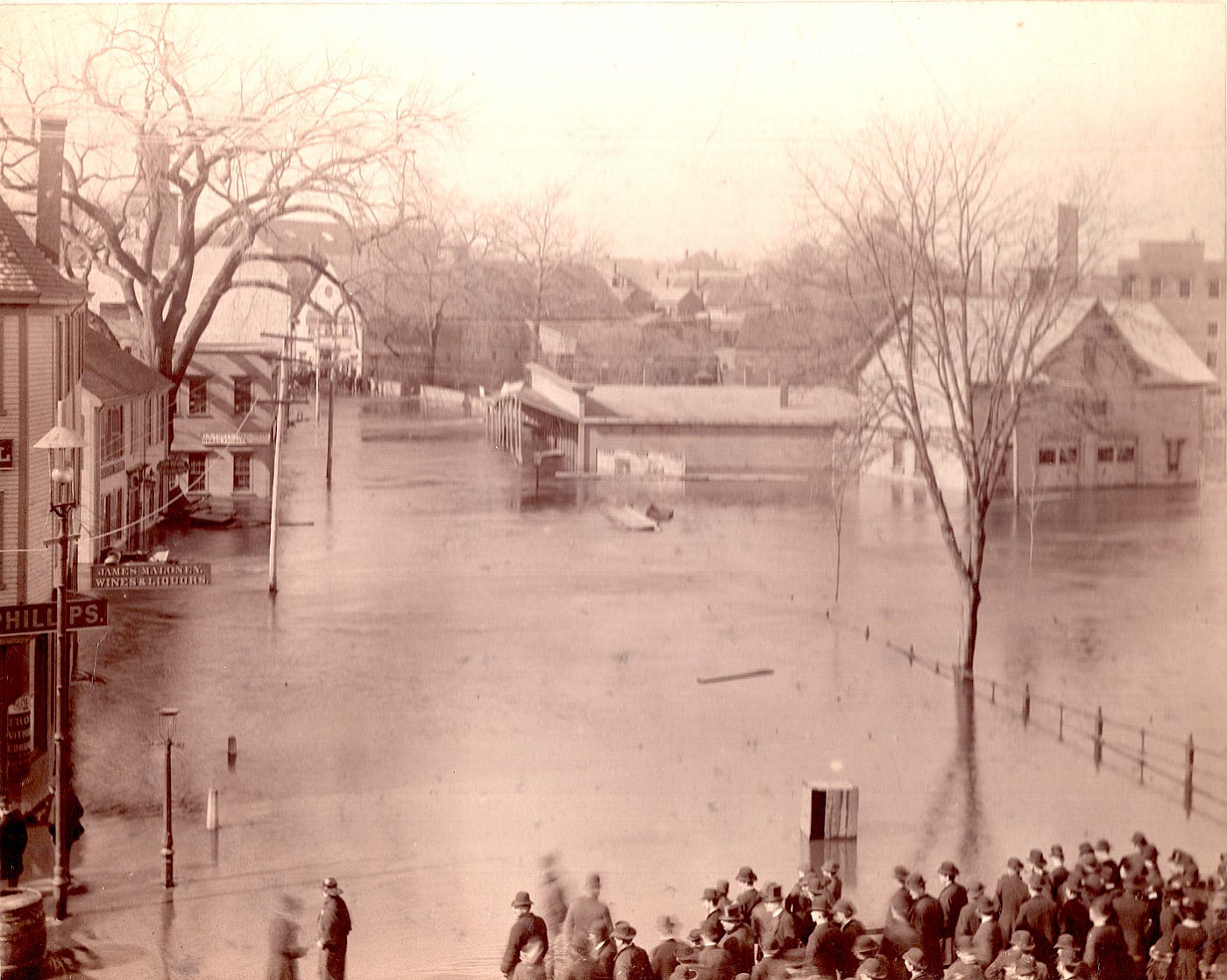 The Great Flood of 1886. By William F. Hanna | by Old Colony History Museum  | Medium