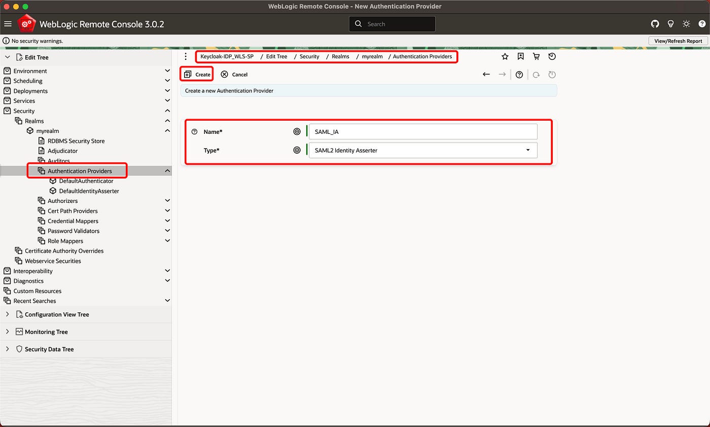 Steps to configure SAML 2.0 with Keycloak as Identity Provider and WebLogic as Service Provider