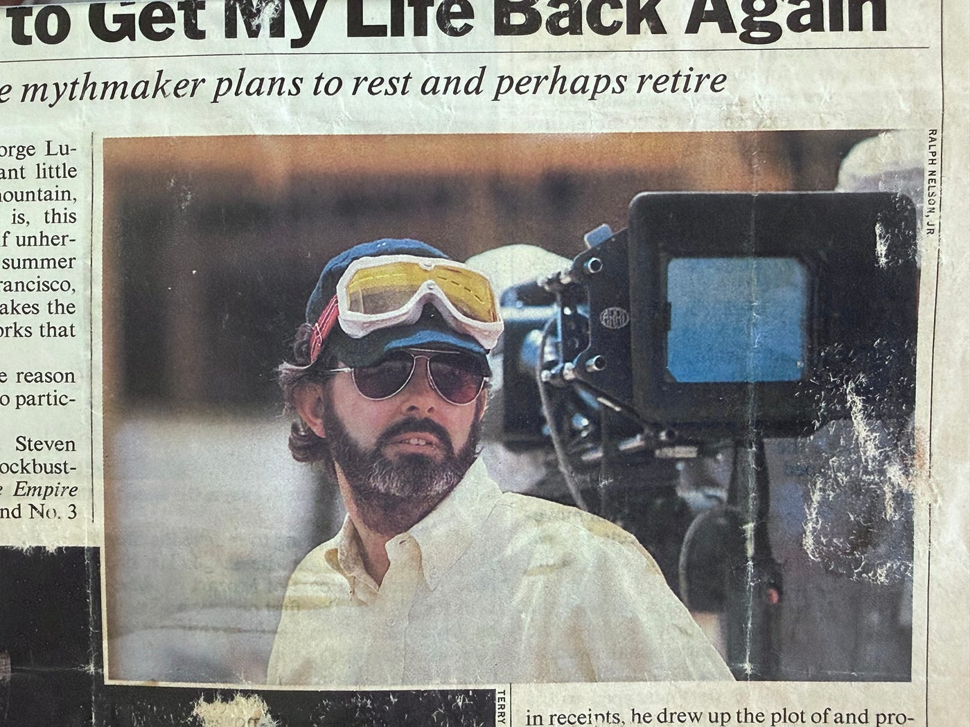 “Come As You Will Be in 10 Years” Party 1983 — recent news was that Lucas was going to “rest and perhaps retire.”